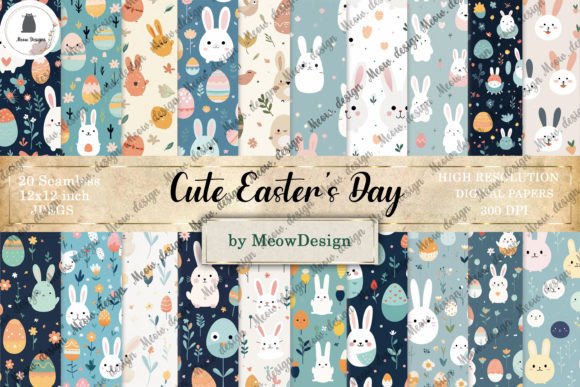 Download Cute Easter Digital Papers - Easter digital papers Collection