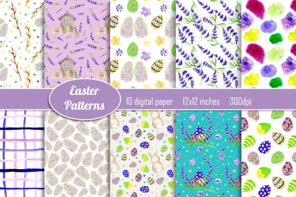 Download Easter Digital Papers, Seamless Bunny - Easter digital papers Collection