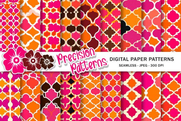 Download Orange and Pink Quatrefoil Pattern - Quatrefoil Collection