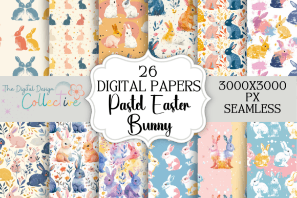 Download Easter Digital Papers, Seamless Bunny - Easter digital papers Collection
