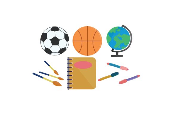 Download School Supply Colour Illustration Set - School supply Collection